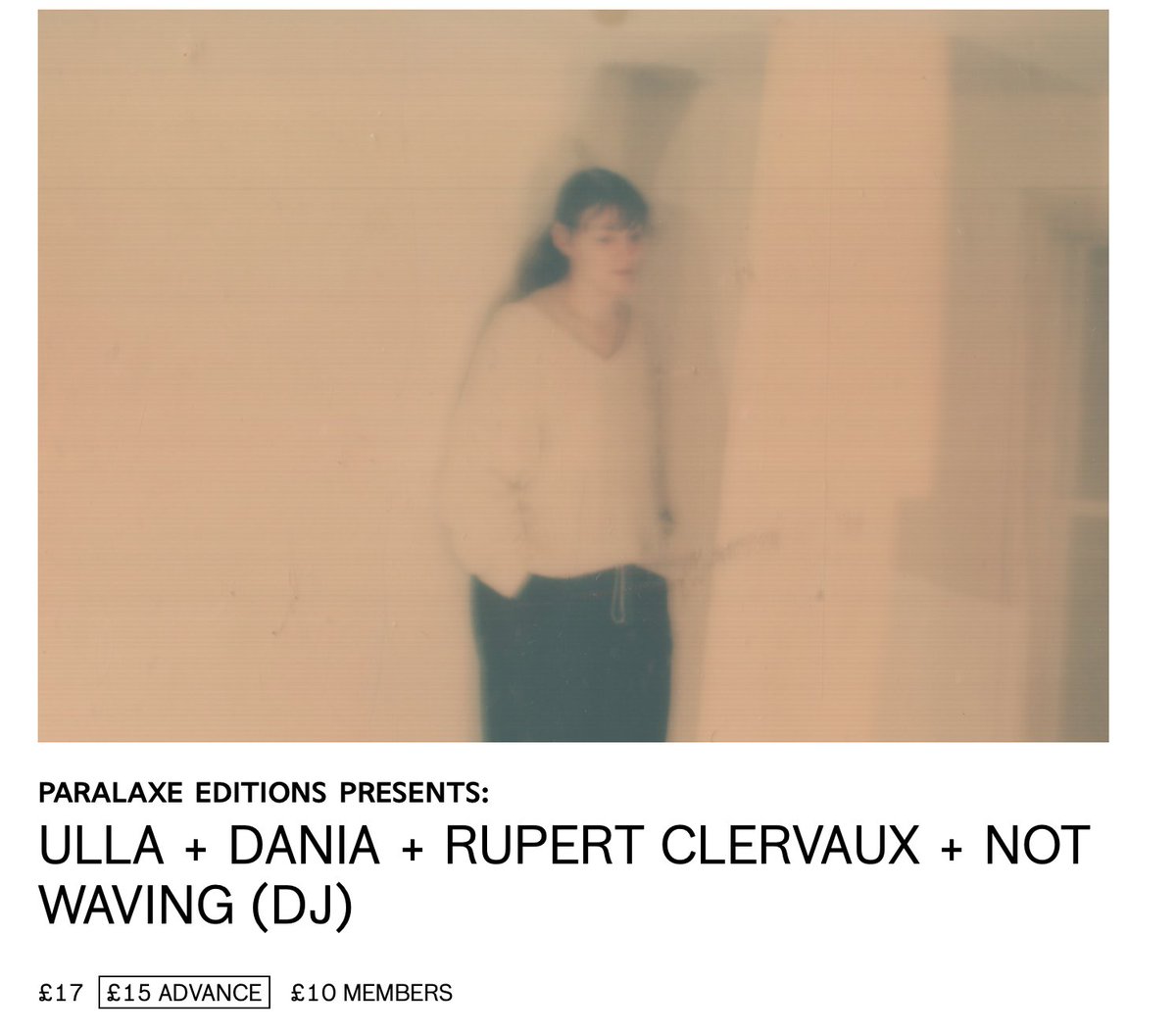 Tonight <a href="/Cafeoto/">Cafe OTO</a> 
cafeoto.co.uk/events/paralax…