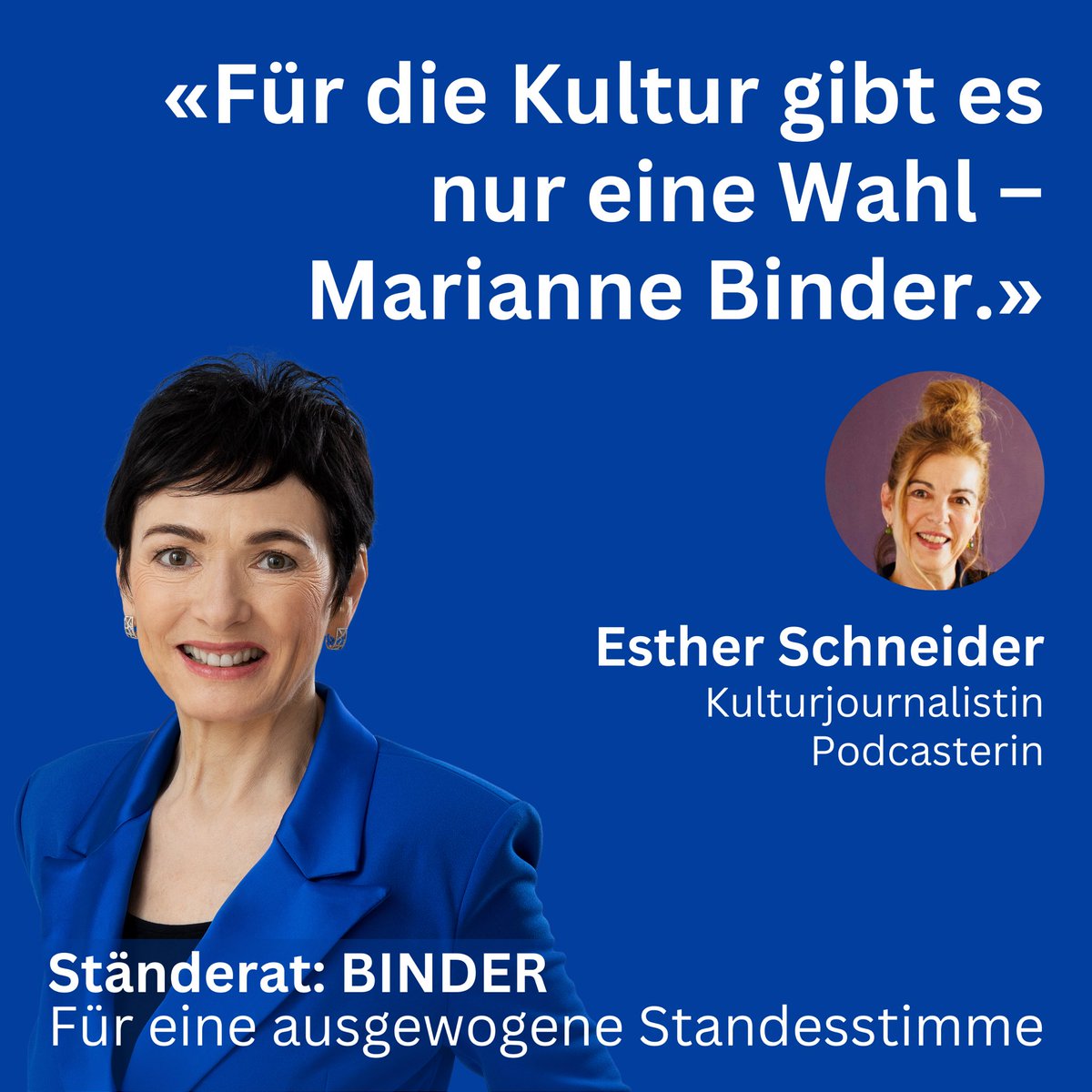 Kultur ist ihr wichtig - sie wird sich auch im Ständerat dafür stark machen!