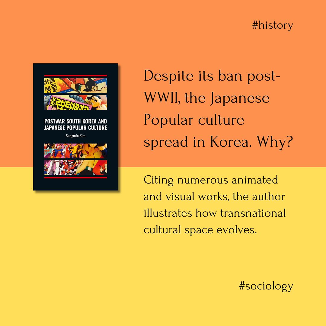 transpacificprs's tweet photo. "Postwar South Korea and Japanese Popular Culture" by KIM Sungmin

---------------
#scholarlypublishing #booksaboutkorea #japanesepopculture #popculture #astroboy #seoulhistory #japanhistory #japaneseculturalstudies https://t.co/fYrCkGWCvF