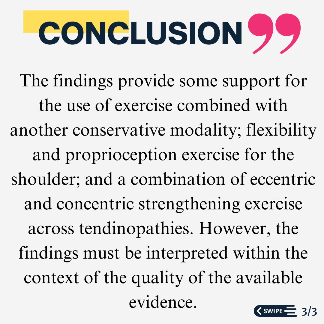 PhysioKeys's tweet photo. Exercise therapy for tendinopathy: a mixed-methods evidence synthesis exploring feasibility, acceptability and effectiveness.

https://t.co/E3gN2IOI1K

#physiotherapy #PhysicalTherapy #physio #research #exercise #tendinopathy https://t.co/LKSE0hzGHZ