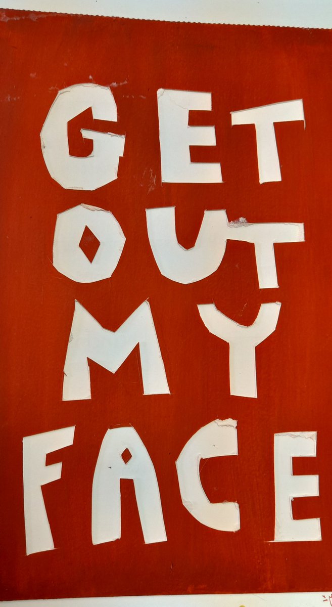 HartleyAnneka's tweet photo. Studying Barbara Kruger with my IB students, and this has to be one of my favourite Learner Portfolio responses to her work ever 😆 https://t.co/mXd92TQHkY