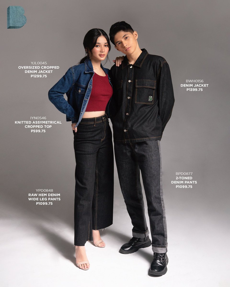 When your outfit coordination game is stronger than your WiFi connection! These duo are taking the denim on denim trend to a whole new level. 💥

#DENIMbyBENCH @realsofiapablo @itsmeallenansay