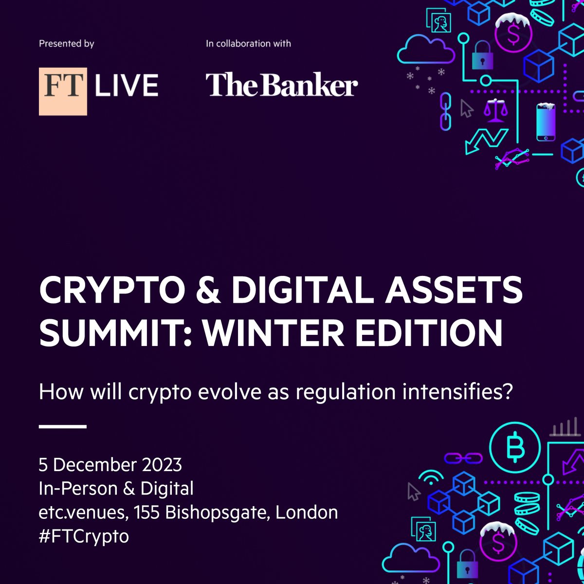 Crypto Mondays London (@cryptomondaysuk) on Twitter photo CML ๐ค FT Live
The <a href="/ftlive/">Financial Times Live</a> Crypto and Digital Assets Summit: Winter Edition provides you with the ultimate opportunity to discuss, debate, connect, and plan your future investments. Use code: CRYPTOMONDAY for 20% off. Register today! bit.ly/40p0XWl #FTCrypto CML ๐ค FT Live
The <a href="/ftlive/">Financial Times Live</a> Crypto and Digital Assets Summit: Winter Edition provides you with the ultimate opportunity to discuss, debate, connect, and plan your future investments. Use code: CRYPTOMONDAY for 20% off. Register today! bit.ly/40p0XWl #FTCrypto