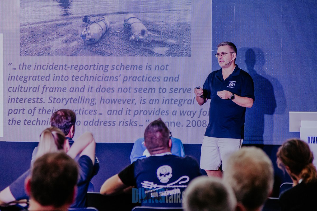 DivingTalks's tweet image. On October 8th, Gareth Lock took us on a journey into the heart of the diving community with his talk &quot;Storytelling to Learn: What do some members of the diving community know about adverse events that others don&apos;t?&quot; hosted by Diving Talks.

#DivingTalks #DiveSafety #GarethLock
