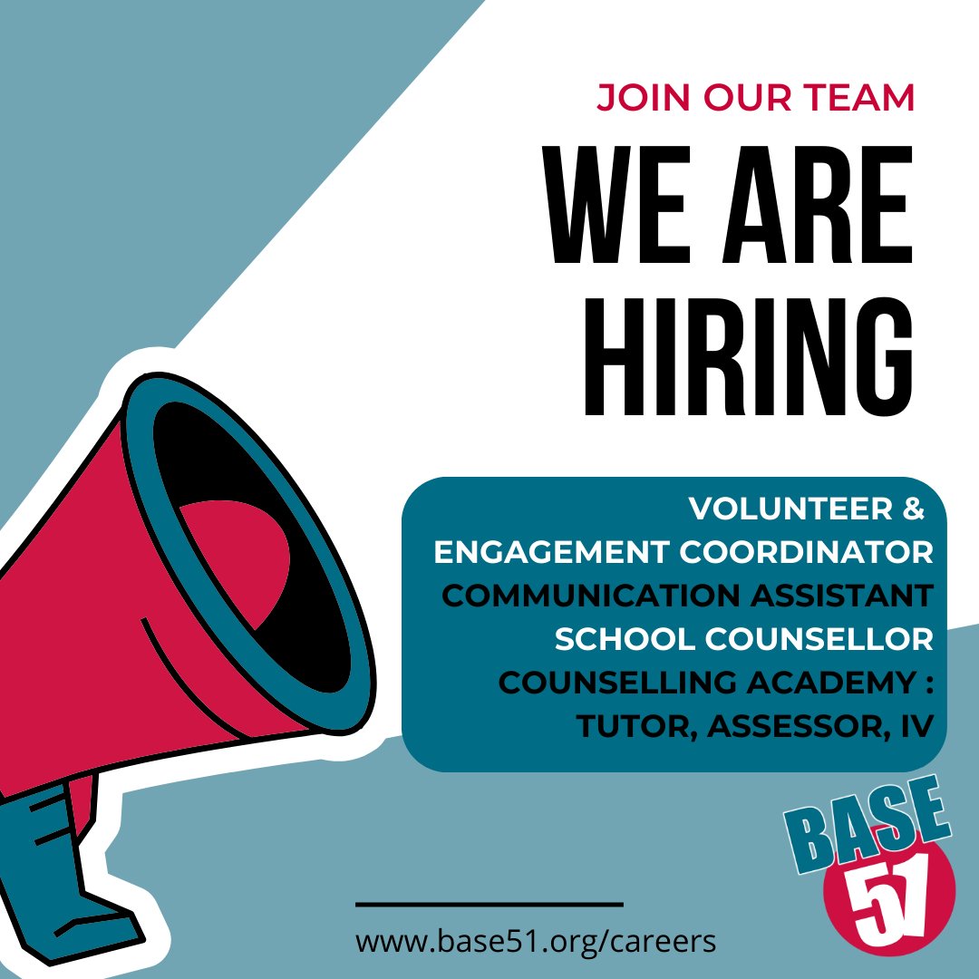 We are #hiring in #Nottingham! Find out more on base51.org/careers

#nottinghamjobs #eastmidlands #charityjobs