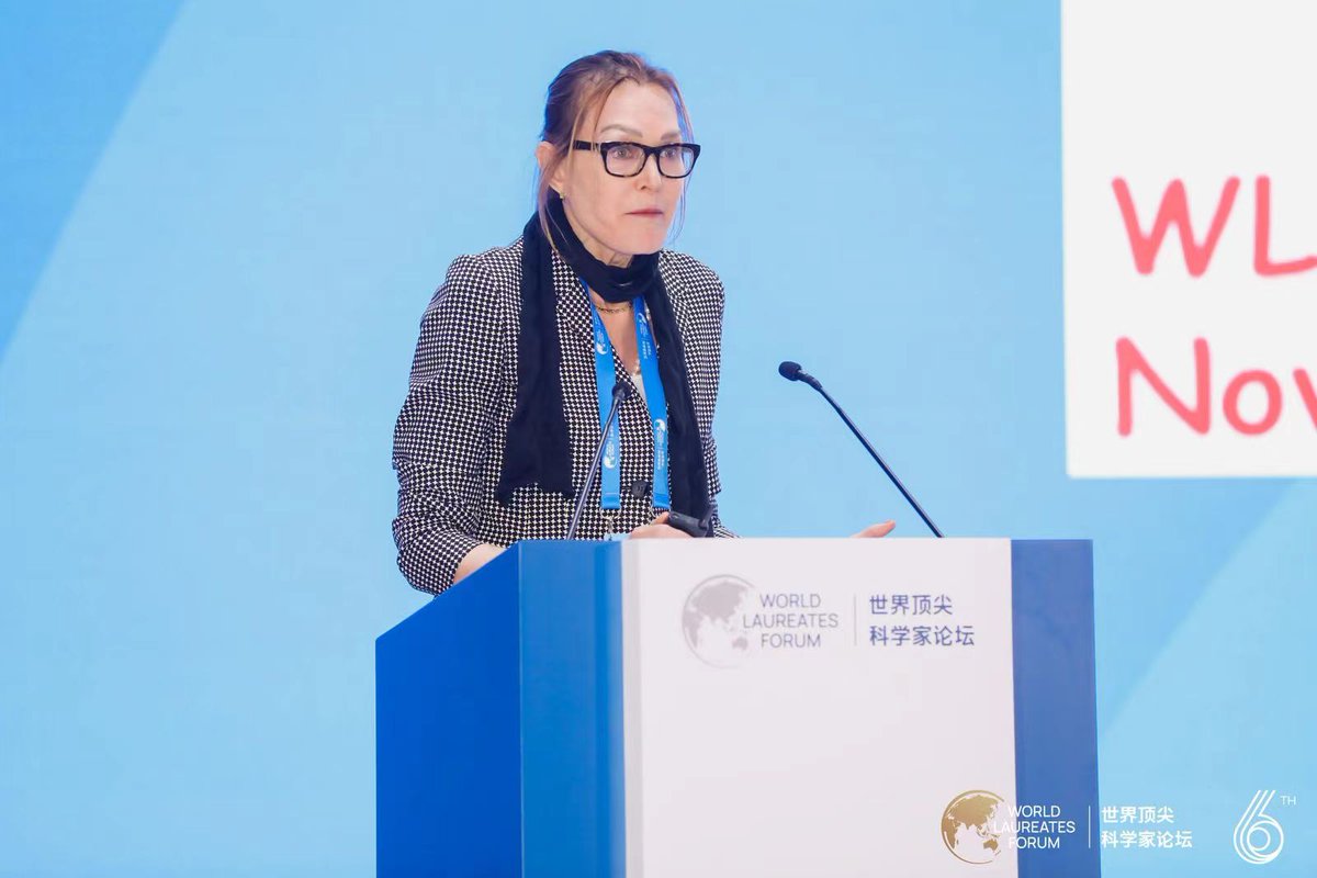 wlaforum's tweet photo. Lynne Maquat, 2021 Wolf Prize laureate in Medicine, said that female role models are indispensable at the 2023 WLA #SheForum. It is crucial to empower women and encourage talented women in every field to persevere. #SheMatters @UofR https://t.co/0dssx9vGdw