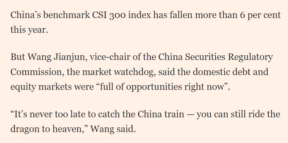 Come for our insightful coverage of the IMF's China GDP upgrade—stay for the amazing quotes from top regulators, who were in Hong Kong today flogging Chinese markets to Wall Street financiers. Full @FT story with @cheng_leng_ @kayewiggins and @leahyjoseph: ft.com/content/470d58…