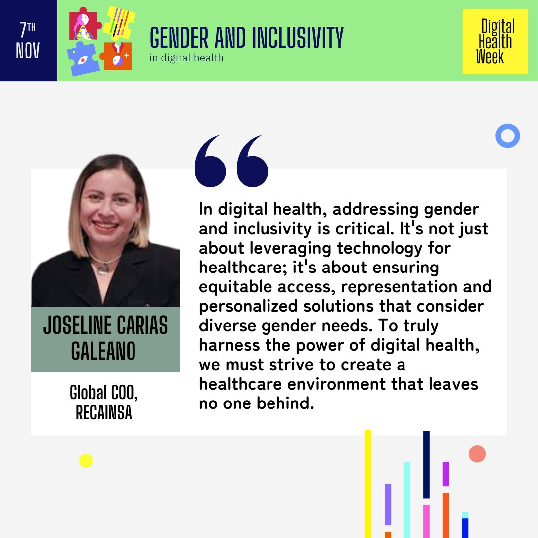 cmghana's tweet image. The sub-theme of #DigitalHealthWeek2023 day  2 is Gender and Inclusivity in #digitalhealth.

Joseline Carias Galeano of @RECAINSAnetwork  shares the importance of harnessing the power of #digitalhealthsolutions, to ensure that they reach everyone.

📢Visit digitalhealthweek.co