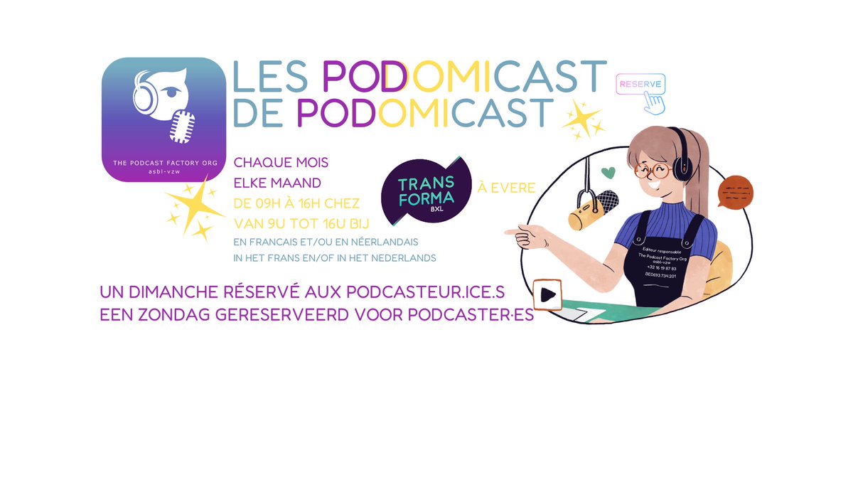 tpfo_asbl_vzw's tweet photo. Voici le lien pour vous inscrire et les événements sont tous créés sur Eventbrite !
Hier is de link om je in te schrijven en alle evenementen zijn gemaakt op Eventbrite!
https://t.co/xahJ8vIIEV
#Podcast #FomationGratuite #LocationStudio #GratisOpleiding https://t.co/ztb0k9cyMS