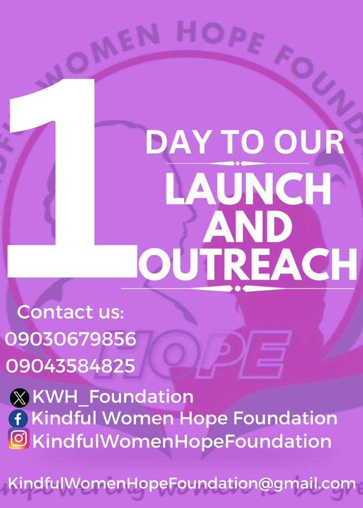 KWH_Foundation's tweet photo. A day go! 🥳
Launching/Outreach of Kindful Women Hope Foundation 🚀

We are so excited to make a wonderful and positive impacts to different women and female children in different communities.

#Creatingachange
#EmpoweringWomen #CommunityOutreach #MakingADifference
#BuildingHope https://t.co/DUtCF8nl2X
