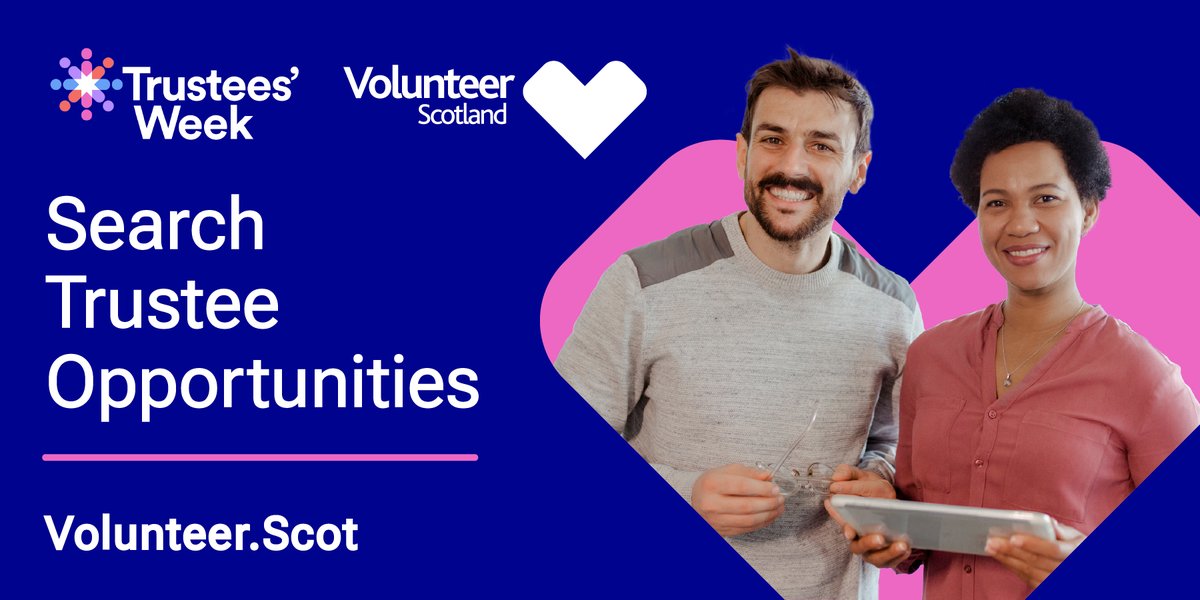 It's #TrusteesWeek - are you interested in becoming a Trustee/Board Member? Well, there are hundreds of opportunities currently available to search on our website here: volunteer.scot What are you waiting for?!