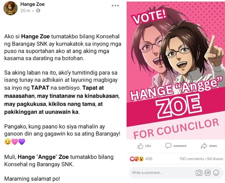 sawneyyhange's tweet photo. #levihan filo au

levi and hange are childhood friends, and as they stepped in their tender age of fifteen, levi courted them, but then he suddenly left without saying goodbye

years later, fate brings them back together at their barangay where hange will be running a councilor. https://t.co/rarpXsKulC