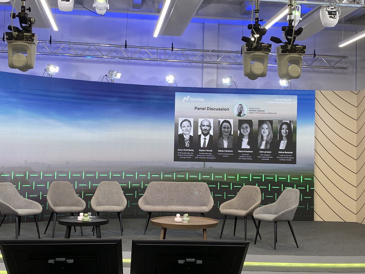 Nasdaq Green Equity Capital Markets Day alkamassa  Inderesin Tulholman studiolla

Esiintymässä tänään 6 listayhtiötä ja yksi listaamaton

<a href="/NasdaqHelsinki/">Nasdaq Helsinki</a> <a href="/Nasdaq/">Nasdaq</a> 

nasdaq.videosync.fi/green-equity-2…