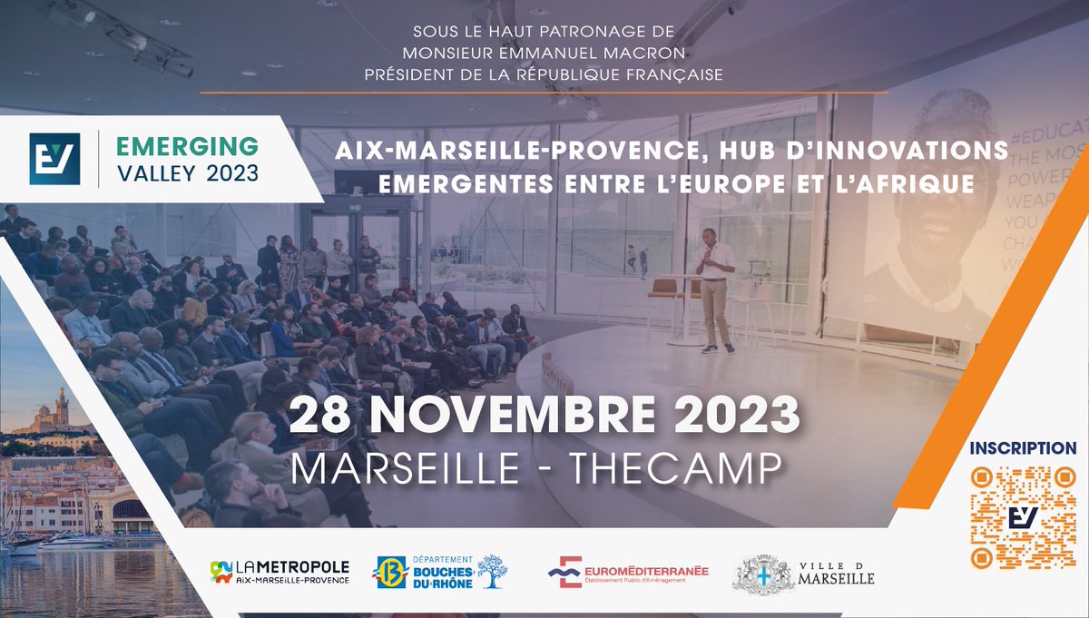 Marseille Innovation (@marseilleinnov) on Twitter photo ๐๏ธ๐๐ ๐๐ฅ๐๐๐ก๐ ๐ฉ๐ฎ๐น๐น๐ฒ๐ ๐ฎ๐ฌ๐ฎ๐ฏ c'est le 28 Novembre !
Le sommet des #startups รฉmergentes et de l'#innovation organique Afrique-Europe ! ๐
๐๏ธ <a href="/laurenceO13/">Laurence Olivier ๐</a> DG <a href="/marseilleinnov/">Marseille Innovation</a> parmi les speakers de cette 7รจme รฉdition !
๐Inscription : online-emergingvalley.co ๐๏ธ๐๐ ๐๐ฅ๐๐๐ก๐ ๐ฉ๐ฎ๐น๐น๐ฒ๐ ๐ฎ๐ฌ๐ฎ๐ฏ c'est le 28 Novembre !
Le sommet des #startups รฉmergentes et de l'#innovation organique Afrique-Europe ! ๐
๐๏ธ <a href="/laurenceO13/">Laurence Olivier ๐</a> DG <a href="/marseilleinnov/">Marseille Innovation</a> parmi les speakers de cette 7รจme รฉdition !
๐Inscription : online-emergingvalley.co