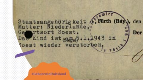 De uittreksels van de Duitse geboorteakten zijn kort en bondig. Toch ontdekken invoerders interessante aanknopingspunten voor verder onderzoek. Zoals het overlijden van de pasgeborene én de vader. 
Meer ontdekkingen > buff.ly/3PVAye9
#GeboreninDuitsland #Geburtsurkunde