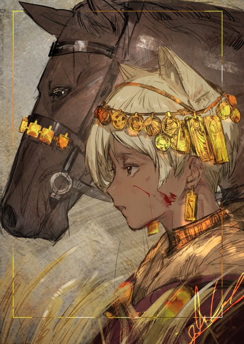 「blue eyes horse」 illustration images(Latest)