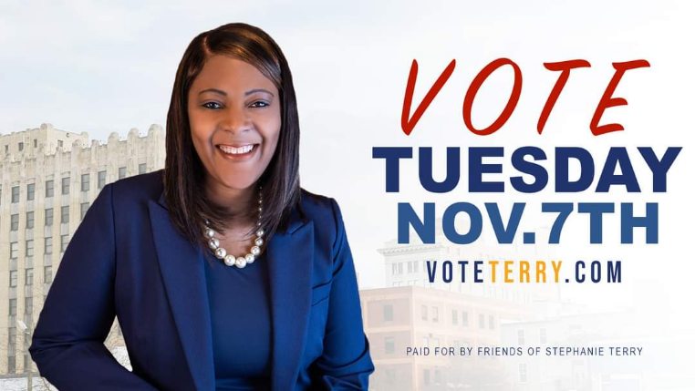 Friends and family in Evansville, IN... This is the day! Vote for Stephanie Terry to be your next and best Mayor! #electionday #getoutandvote #lifteveryvoice #mysands