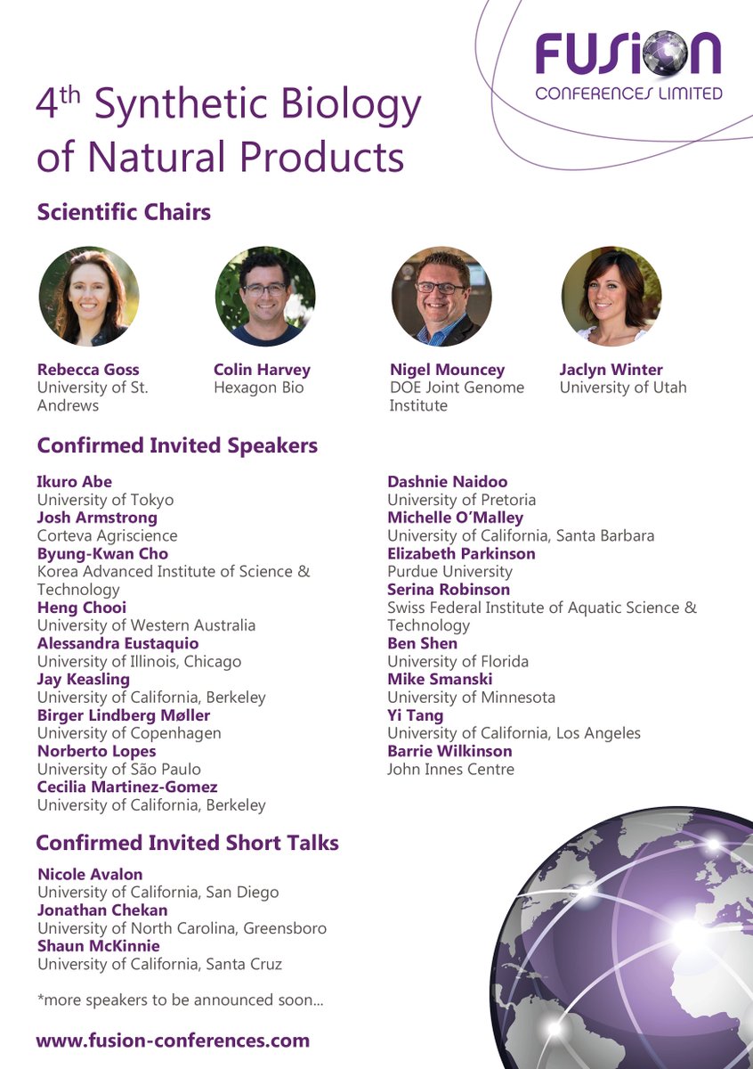 Fusion Conferences (@fusion_conf) on Twitter photo Register & submit by the end of the month for the chance to join our fantastic speaker line up for #SBNP24
💰Grants Available
🐦Early bird discount: 30 Nov 2023
📆Talk submission: 30 Nov 2023
🌐fusion-conferences.com/conference/160
<a href="/GossGroup/">Goss Group</a> <a href="/NigelJMouncey/">Nigel Mouncey</a> <a href="/JMWinterlab/">Jaclyn M. Winter</a> Register & submit by the end of the month for the chance to join our fantastic speaker line up for #SBNP24
💰Grants Available
🐦Early bird discount: 30 Nov 2023
📆Talk submission: 30 Nov 2023
🌐fusion-conferences.com/conference/160
<a href="/GossGroup/">Goss Group</a> <a href="/NigelJMouncey/">Nigel Mouncey</a> <a href="/JMWinterlab/">Jaclyn M. Winter</a>