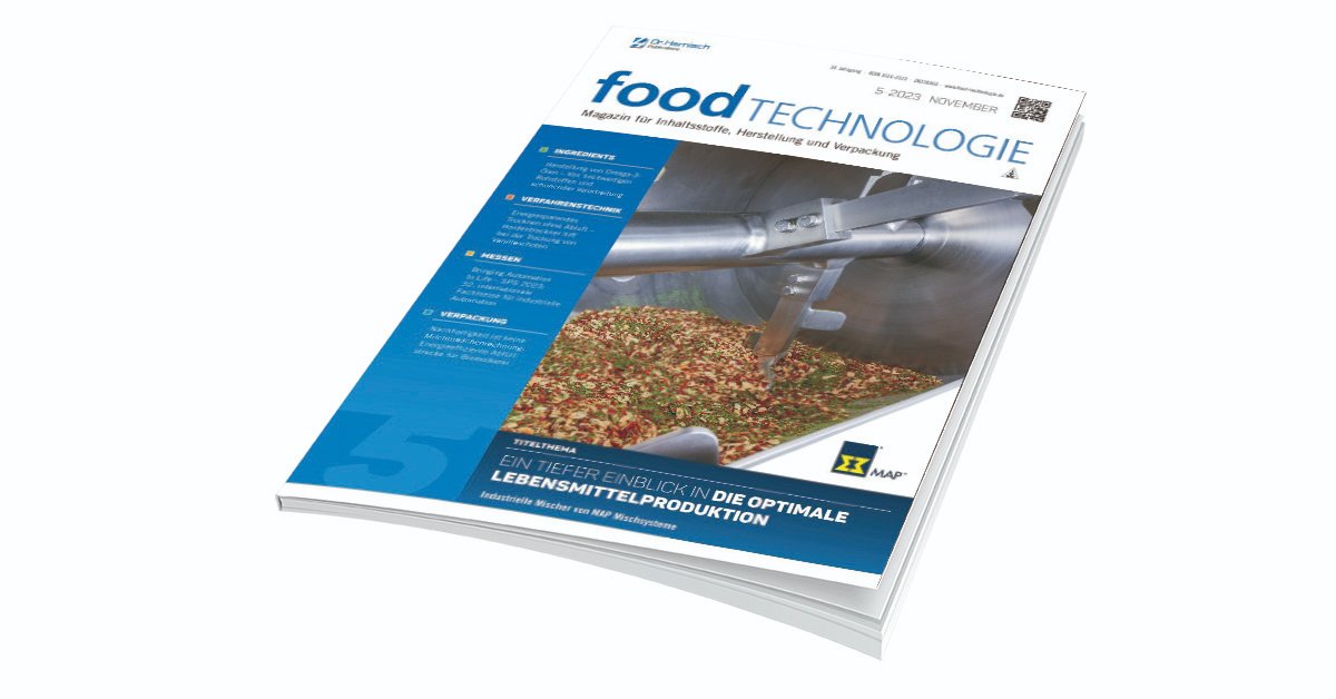 food TECHNOLOGIE Ausgabe 5/2023 ist erschienen
Magazin für Inhaltsstoffe, Herstellung und Verpackung

ePaper:harnisch-digital.de/food-technolog…

#foodscience #foodsecurity #foodsafety #food #foodinnovation #ingredients #verfahrenstechnik #verpackung