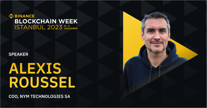 EspanolNym's tweet photo. Binance nos invita a participar en #BinanceBlockchainWeek . 
Para allá va @alexis_roussel, un activista por el reconocimiento de nuestra #IntegridadDigital en el marco legislativo y constitucional. https://t.co/837angfS48 https://t.co/Qg7ElrzHmt