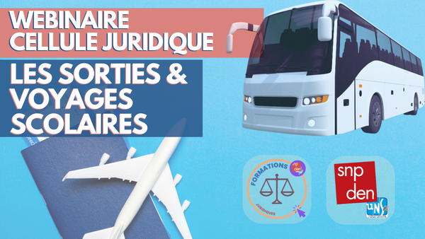 💻Aujourd'hui, à 14h, un #webinaire de la #CelluleJuridique ⚖️du <a href="/snpden/">SNPDEN-UNSA</a>  : règlementation, organisation et budget des sorties et voyages scolaires !
✅Pour sécuriser, se rassurer et rassurer !
➡️Une expertise pour les #perdir !
#Avoscôtés !
snpden.net