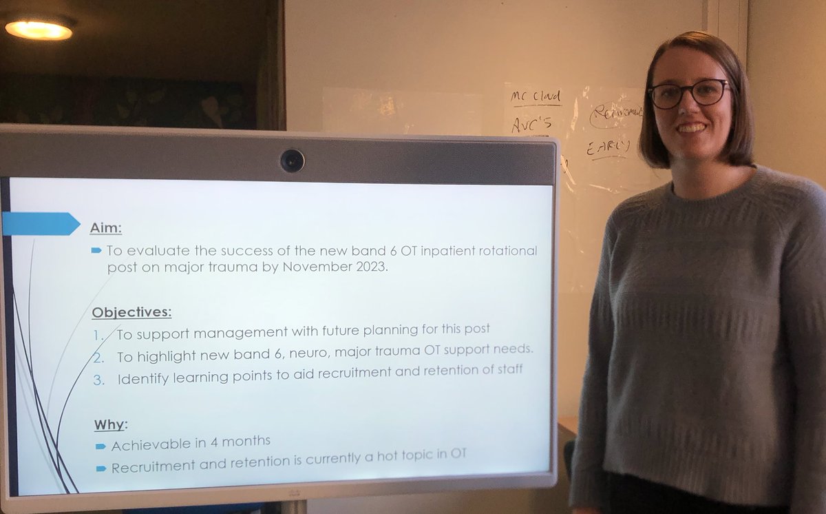 Anna Marshall evaluated the success of a new B6 OT inpatient rotational post on major trauma.
