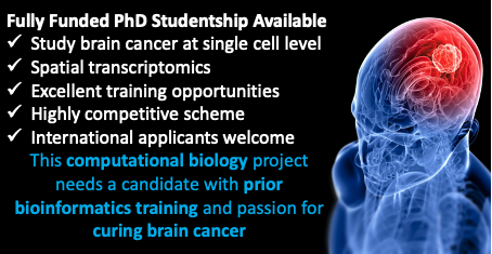 🎉EXCITING OPPORTUNITY to do a PhD 🎓in single cell brain cancer bioinformatics 🧠🧬👨‍💻! Co-supervised by @rachelq_ncl. Project details are here: tinyurl.com/AmazingPhDoppo… &amp; scheme info &amp; how to apply:  tinyurl.com/InfoAndApplica… Deadline to apply is 17th Dec 👀