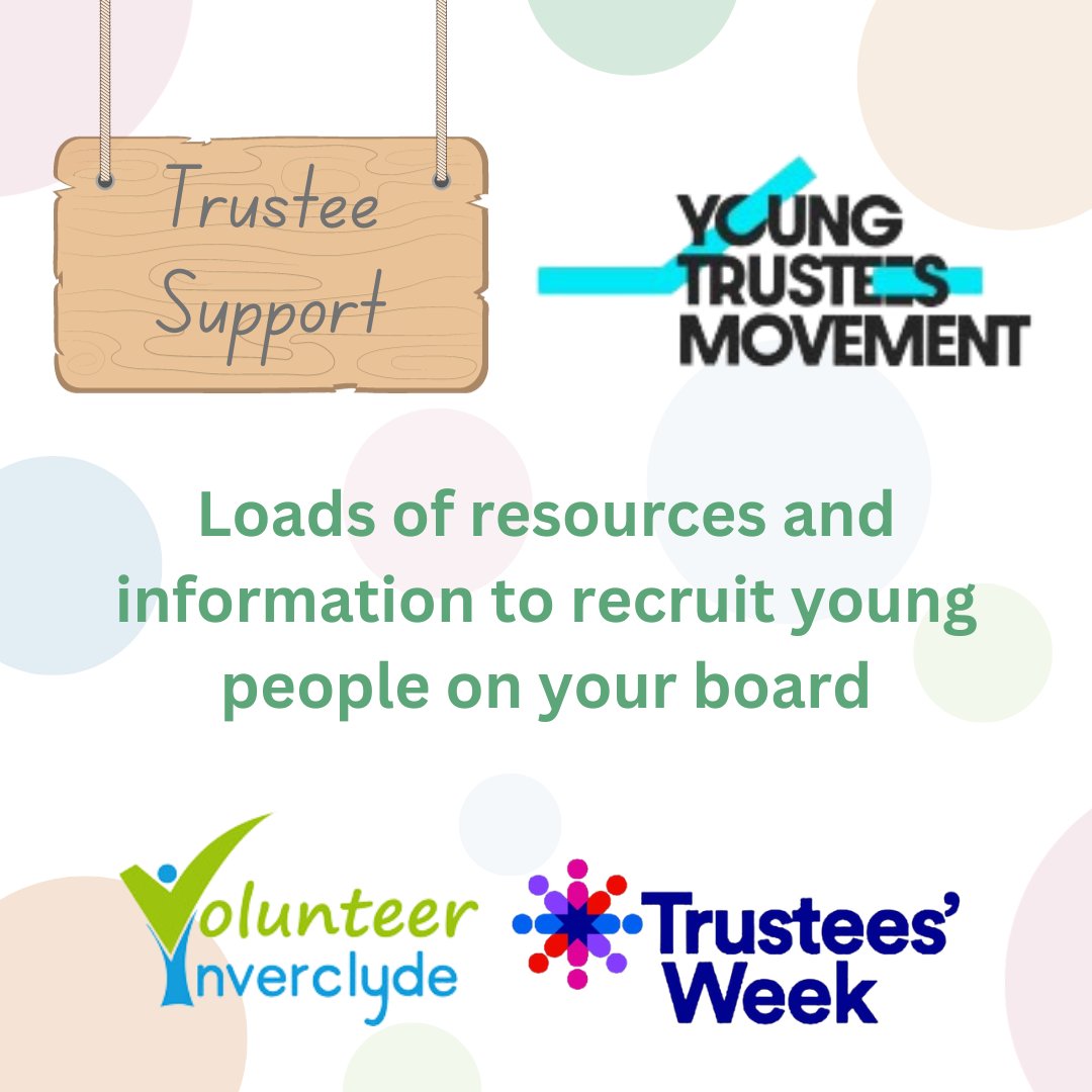 Discover resources and support with trustee recruitment and supporting your Board. @YoungTrustees are aiming to double the number of trustees aged under 30 on charity boards by 2024. They have lots of resources, events and training youngtrusteesmovement.org/get-involved. #TrusteesWeek