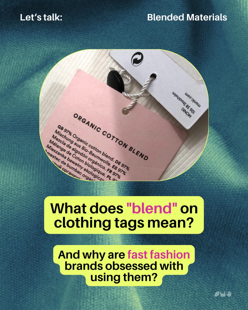 fashinfidelity's tweet photo. It’s almost impossible to avoid seeing clothing made from blended fabrics. Do you understand what this means and whether it’s the right choice for you 🫵🏼, garment workers 👩🏻‍💼, and the environment 🌏? Here's our explainer: https://t.co/1slqBGUPbX #whatsinmyclothes #wardrobetruths https://t.co/N4vheIy27T