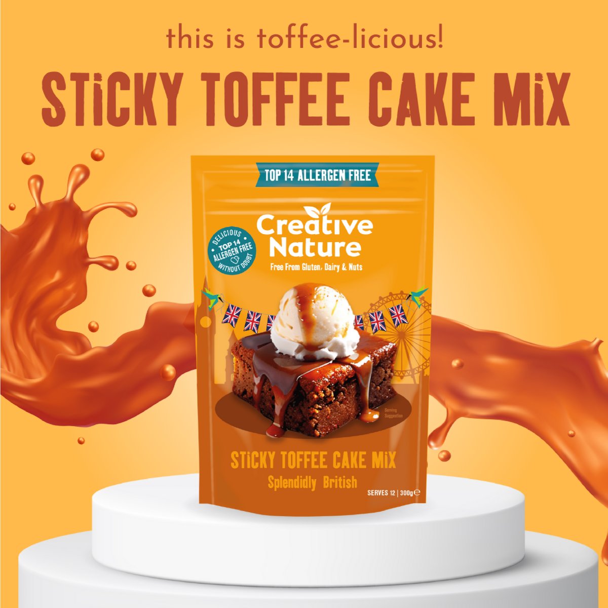 THE DAY HAS COME!! We have launched a brand new top 14 allergen free baking mix to our range... Introducing our Sticky Toffee Cake Mix! We are so excited for you all to know get your hands on this mix. Buy it now from Ocado or our website! #new #launch #baking #allergies