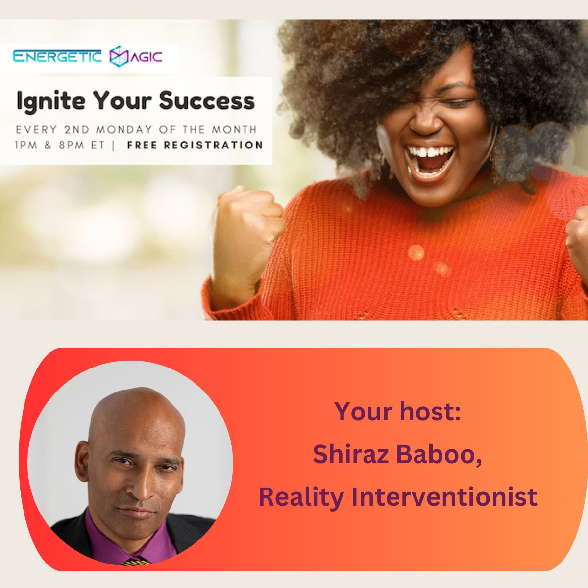 Could limiting beliefs be 'cluttering your brain' and getting in the way of your success?

Find out this Monday with my coach, Shiraz, at no cost, AND  incredible prizes!  bit.ly/3Kjs9yh

#MentalClutter #LimitingBelief #MentalBlock  #EnergeticMagic #DeclutterTheBrain
