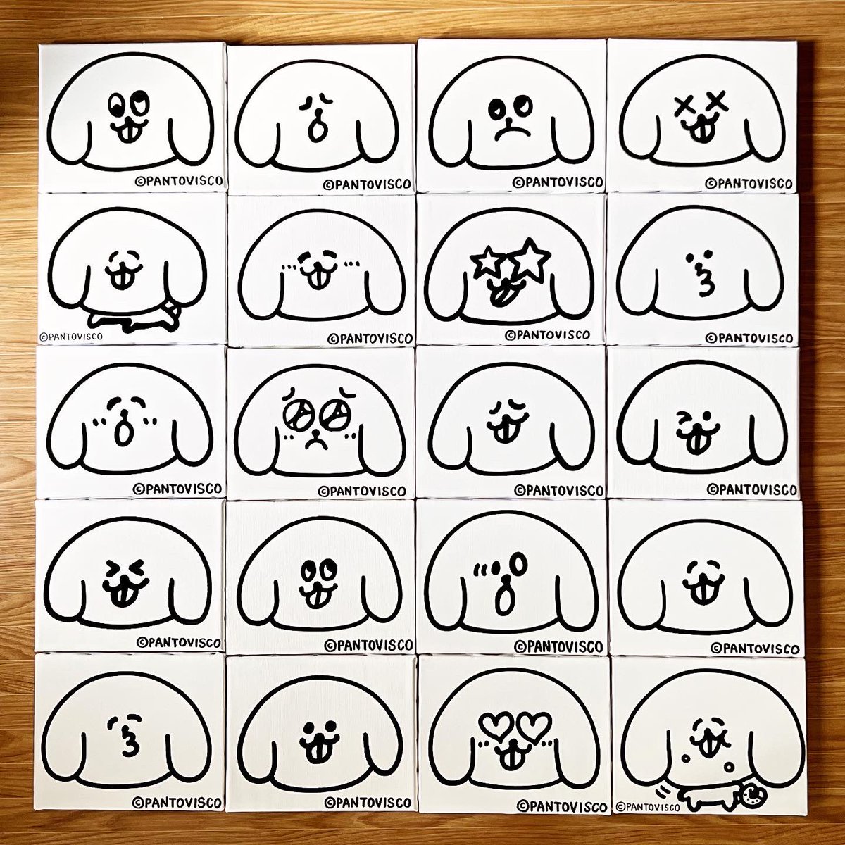 【原画販売お知らせ】 11月11日(わんわんわんわん)土曜の21時に、ぺろちの新規原画を販売いたします。先着順で20点限定、パントビスコネットショップにて。 ●パントビスコネットショップ