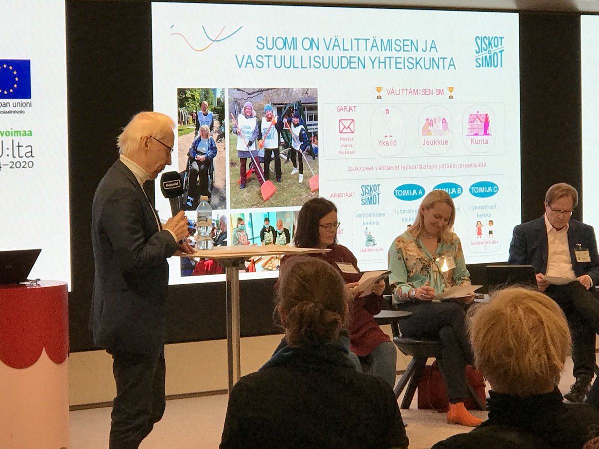 Kakkospitchaaja Siskot ja Simot ja ideana Välittämisen SM-kisat #sosiaalisetInnovaatiot #innovaatiotYhdessä