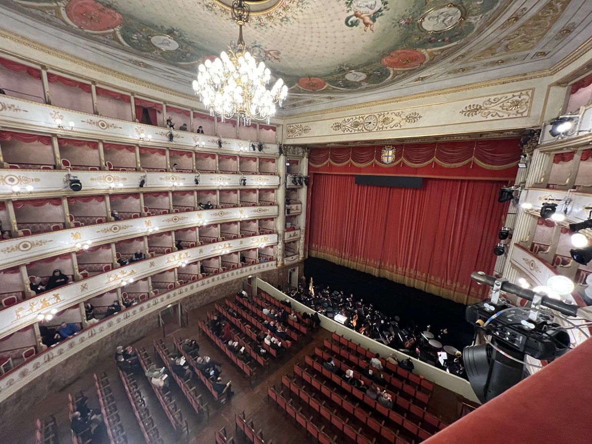 The beautiful Pavarotti Theatre in Modena