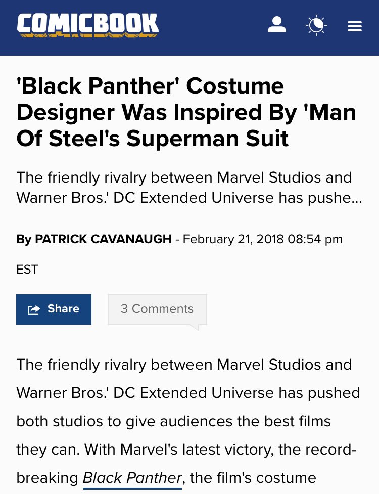 Black Panther' costume designer was inspired by Man of Steel's Superman suit