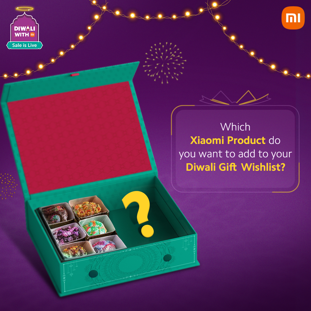 XiaomiIndia's tweet image. Be #TechSeSmartDilSeSmart and gift #Xiaomi products this #Diwali! 🎁

#XiaomiFans, which exciting #Xiaomi product is in your gifting wishlist? 
Let us know below using #DiwaliWithMi.