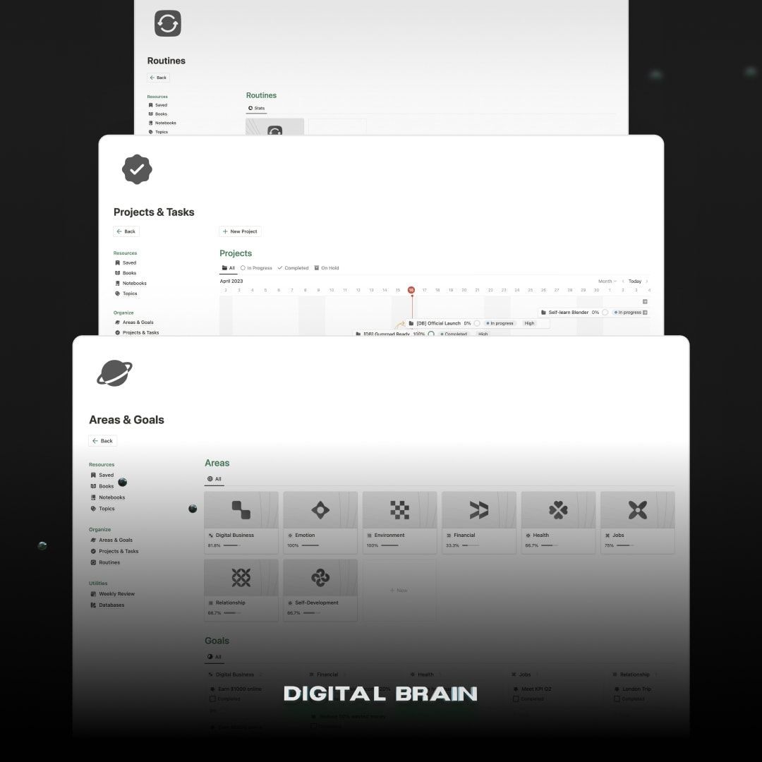 tweetbylokki's tweet image. Ready to take your productivity to the next level? The Digital Brain Notion template is your answer.
Unlock the secrets to success! 🔗 Link in Bio
#digitalbrain #notiontemplate