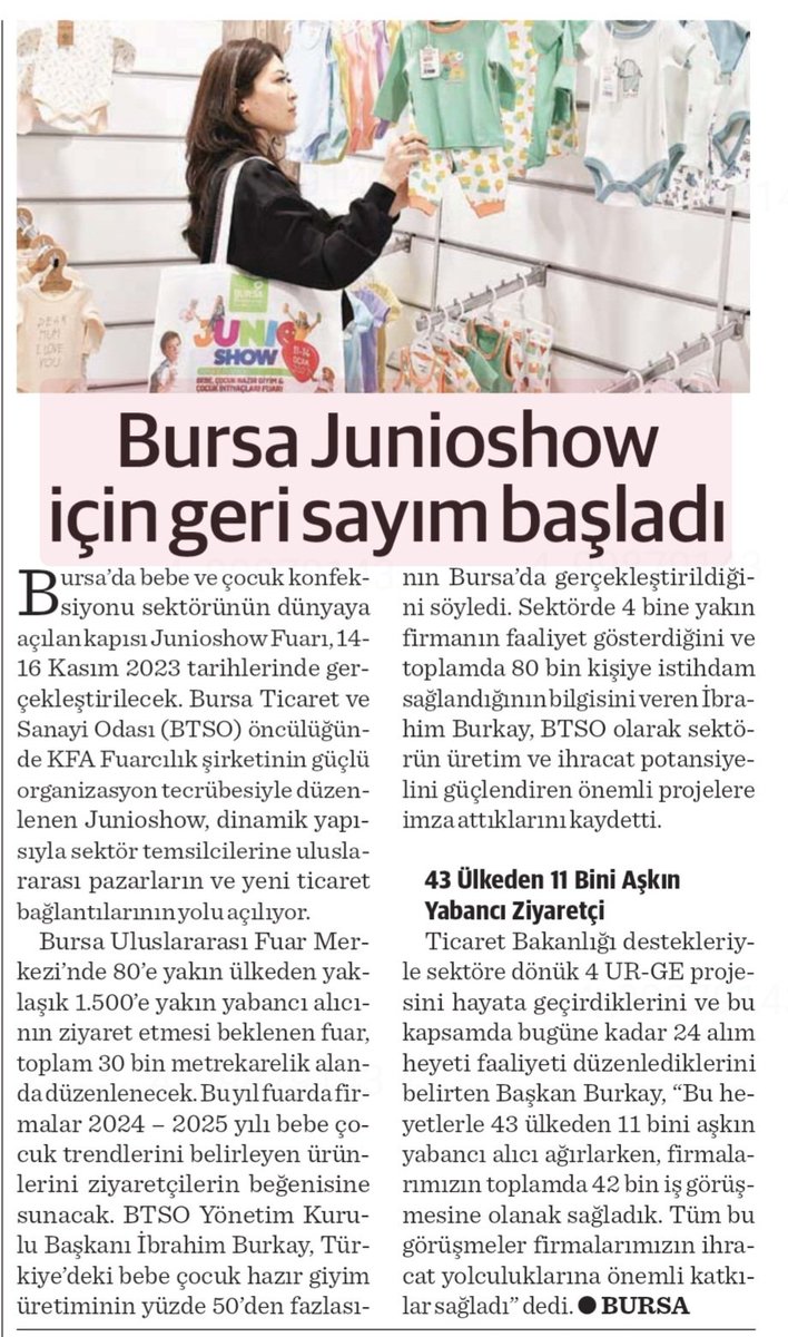 📌 Bursa Junioshow için geri sayım başladı

Bebek ve çocuk konfeksiyon sektörünün dünyaya açılan kapısı Junioshow Fuarı 14-16 Kasım 2023 tarihlerinde, Bursa Uluslararası Fuar Merkezi'nde gerçekleştirilecek. 

#Bursa #Bursajunioshow #Bursafuar #Yurthaberleri