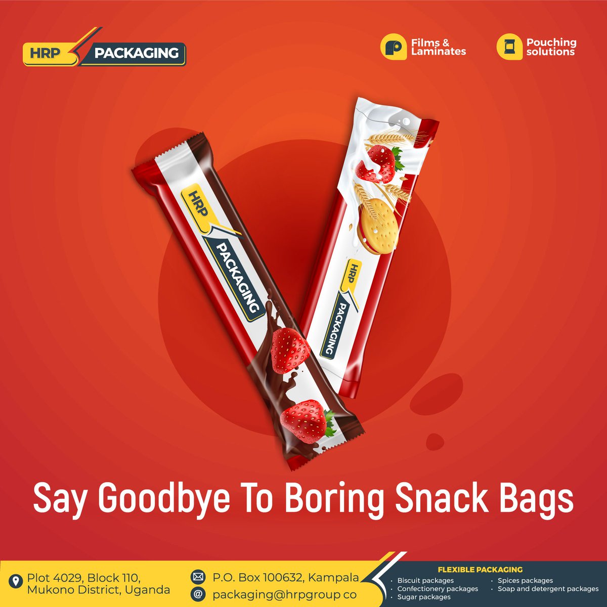 HrpPackaging's tweet photo. Adding bold illustrations, bright colors, and brand mark typography gives the snack package a cheeky design and makes it less boring.
Let us make your product packaging stand out!💪

🤝Let's Talk: 0757687285 | https://t.co/aishupgFwD 

#hrppackaging #productpackaging https://t.co/cuAbSB9xki