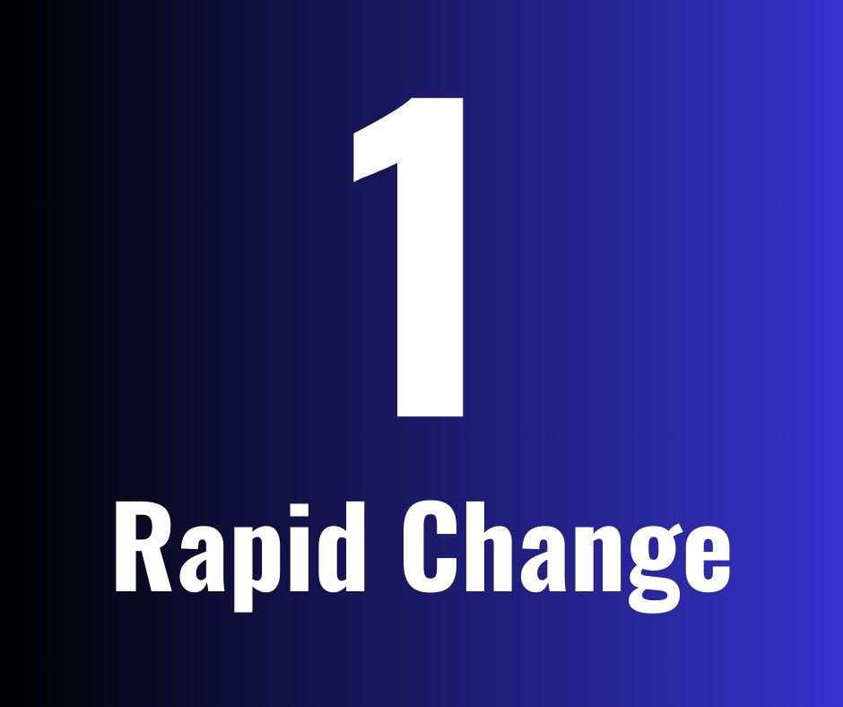 Challenge 1 - Rapid Change 🔄 

In a world that evolves at lightning speed, leaders must adapt and navigate change like never before. 

The ability to stay agile is a must! 

#AdaptOrDie