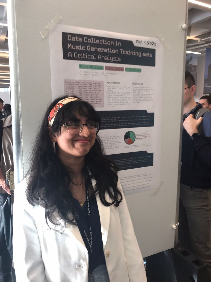 musintec's tweet photo. “Music AI and MIR research should be in the service of musicians and artists.” -Megha Sharma @ISMIRConf 2023 https://t.co/PpEySNdEAN