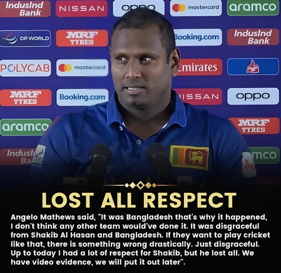 SakpalSiddi's tweet photo. Timed Out 🏏 was Pathetic. It was never happened in 146 years of Cricket history.
@Angelo69Mathews was on pitch within one minute fourty second.
#Angelo_Mathews 🏏 https://t.co/xyjidfgY5o