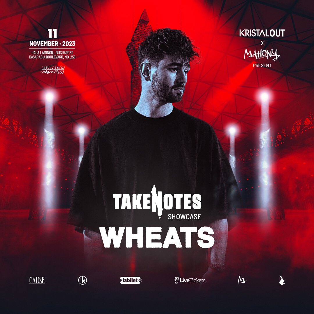 KristalClub's tweet photo. #WHEATS is making his #Romania debut this Saturday at the #TakeNotes Showcase in #Bucharest.
After a great collab with #MAHONY on the "Off The Wall" track we couldn't be more excited to welcome the British artist.
Tickets https://t.co/fiMUlGfrjW https://t.co/Wex6SlPgEP