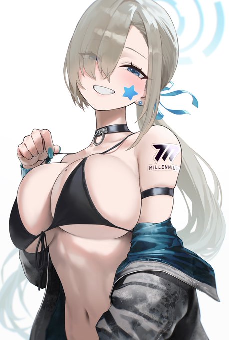 黒水着アスナ
#ブルアカ 