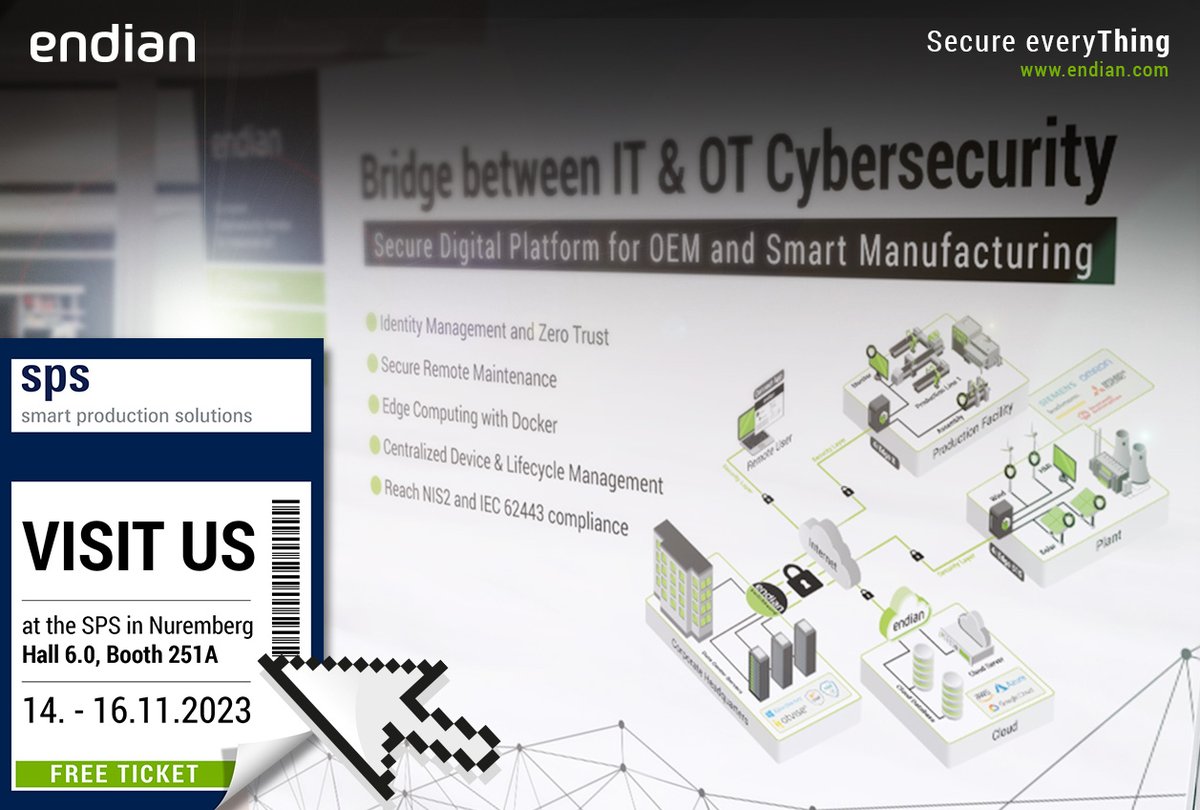 The countdown is on: SPS is only 7 days away!  We will be presenting innovative solutions for industrial cyber security and showing you how to network IT and OT systems in a highly secure way. 
Visit us from 14th to 16th November in Hall 6, Stand 251A.
sps.mesago.com/nuernberg/en/e…