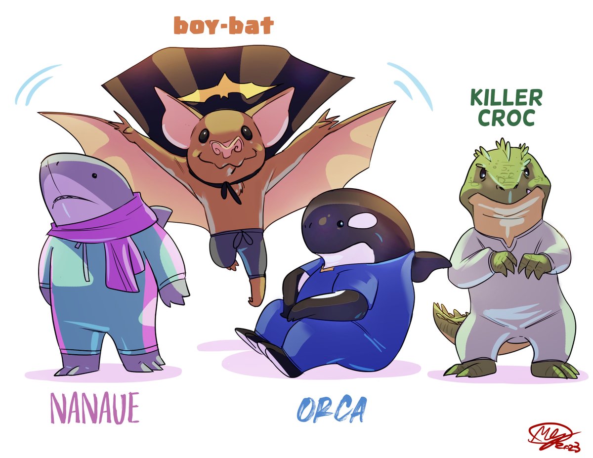 MeganHuang5's tweet image. random repost of some baby DC critters and some baby ninja turtles while we're at it. 

smol.

#killercroc #orca #manbat #kingshark #nanaue #dccomics #ninjaturtles #tmnt #TeenageMutantNinjaTurtles #idw #idwpublishing