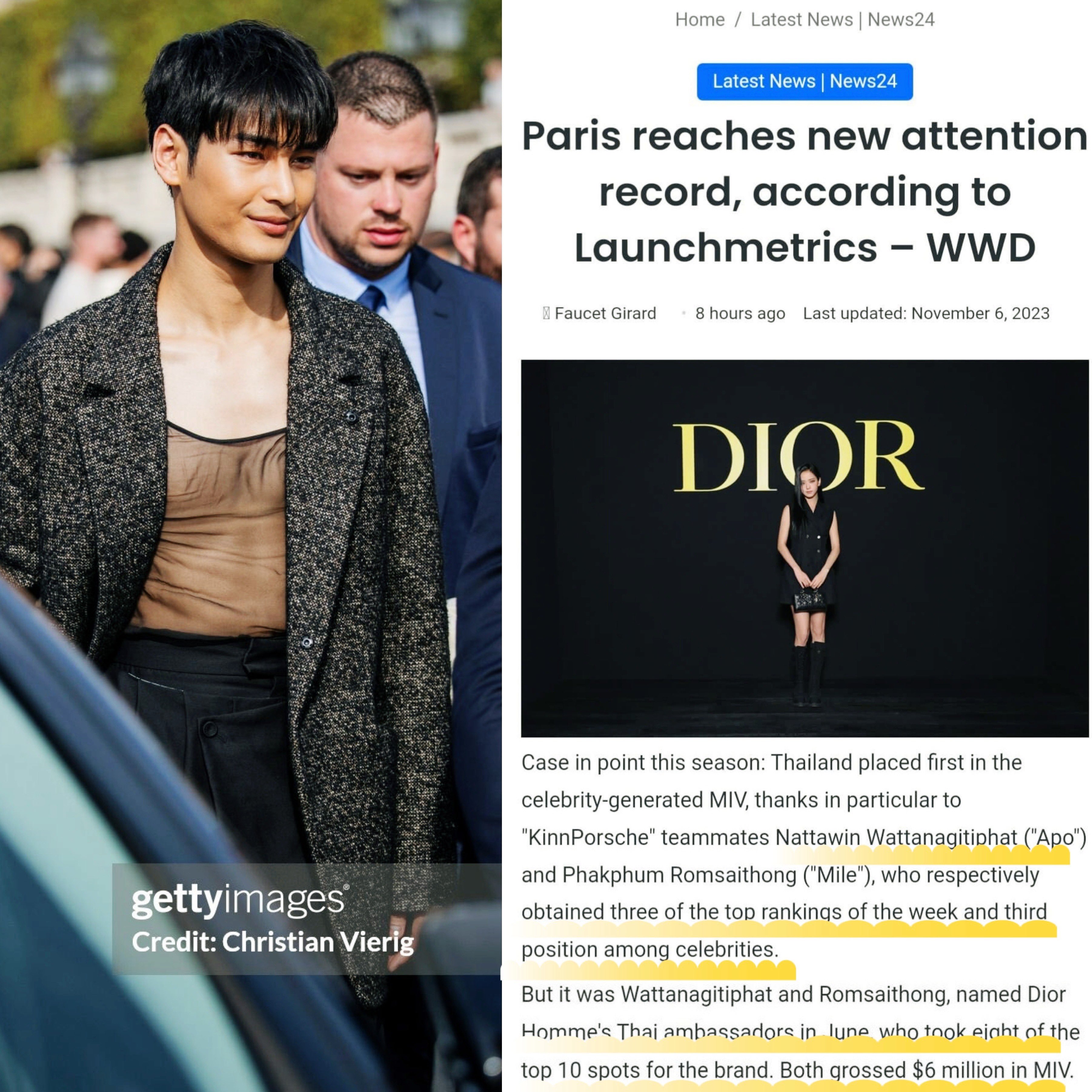 Thai actors Mile and Apo named Dior brand ambassadors