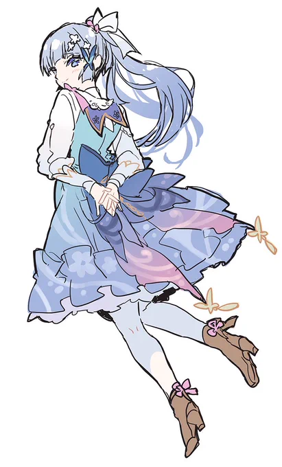 後ろの蝶々リボンと振り返ったときのスカートのひらみが超可愛い 綾華ちゃんが可愛い