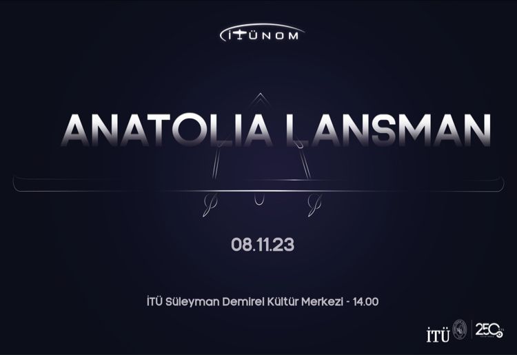 İTÜNOM  İHA Takımımızın bilimi ve sürdürülebilirliği bir araya getiren ANATOLIA  isimli Solar İHA projesini tanıtacak. 🐝🚀<a href="/itunomuavteam/">İTÜNOM</a> #ITUGURUR 

🗓️ 8 Kasım 2023 - Çarşamba
⏰ 14.00
📍Süleyman Demirel Kültür Merkezi
🔗 Lansman kayıt linki: itunomuav.itu.edu.tr/lansman/