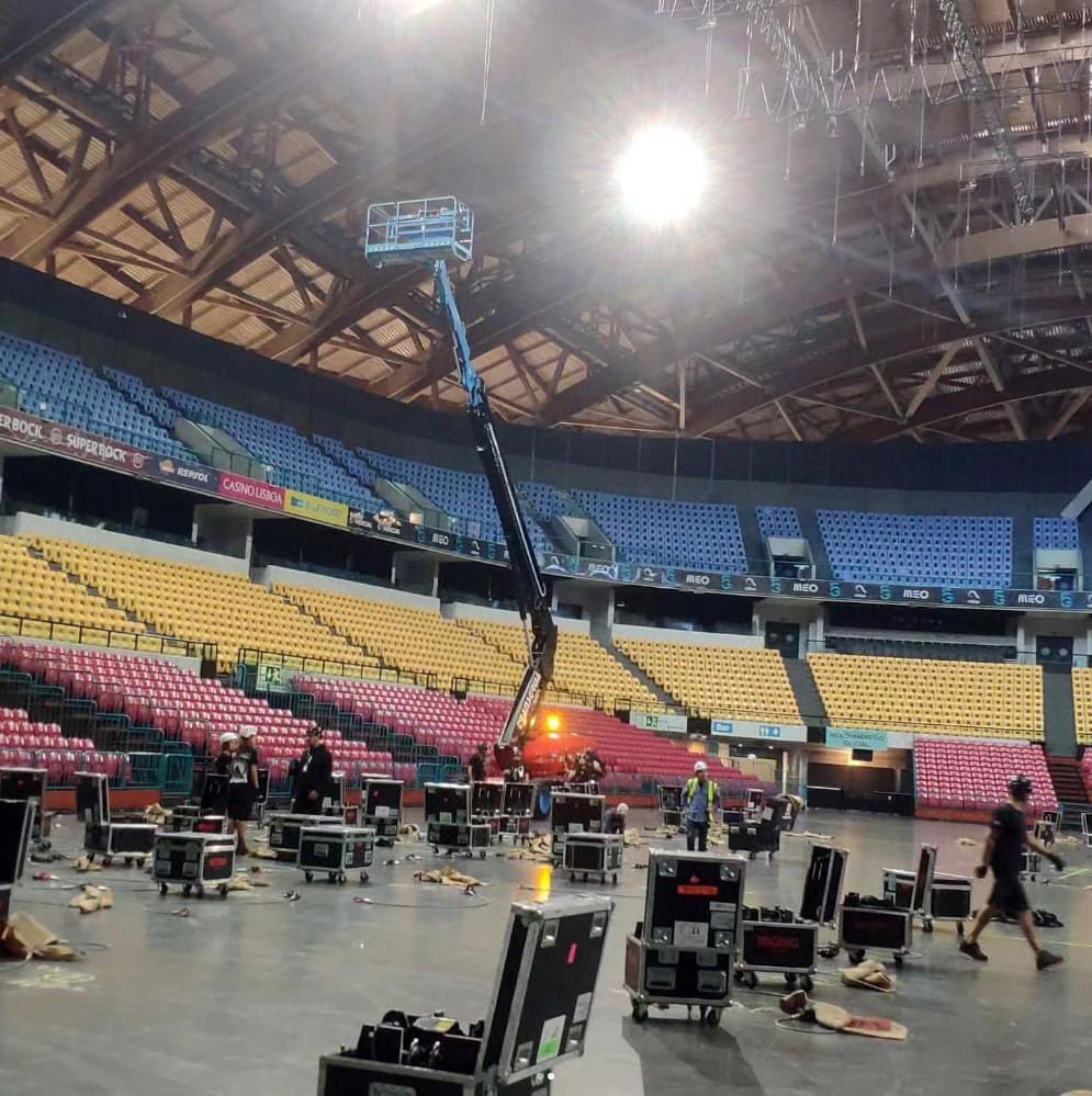 Set-up of the 'Celebration Tour' stage.... At #alticearena Lisbon
 #madonna #madonnahistory #madonnafamily #madonnafans #madonnafan #madonnaciccone #madonnastory #madonnaqueen #madonnaqueenofpop #madonnamadamex #madamex #madonnamania #queenmadonna #bitchimmadonna #theonlyonequeen